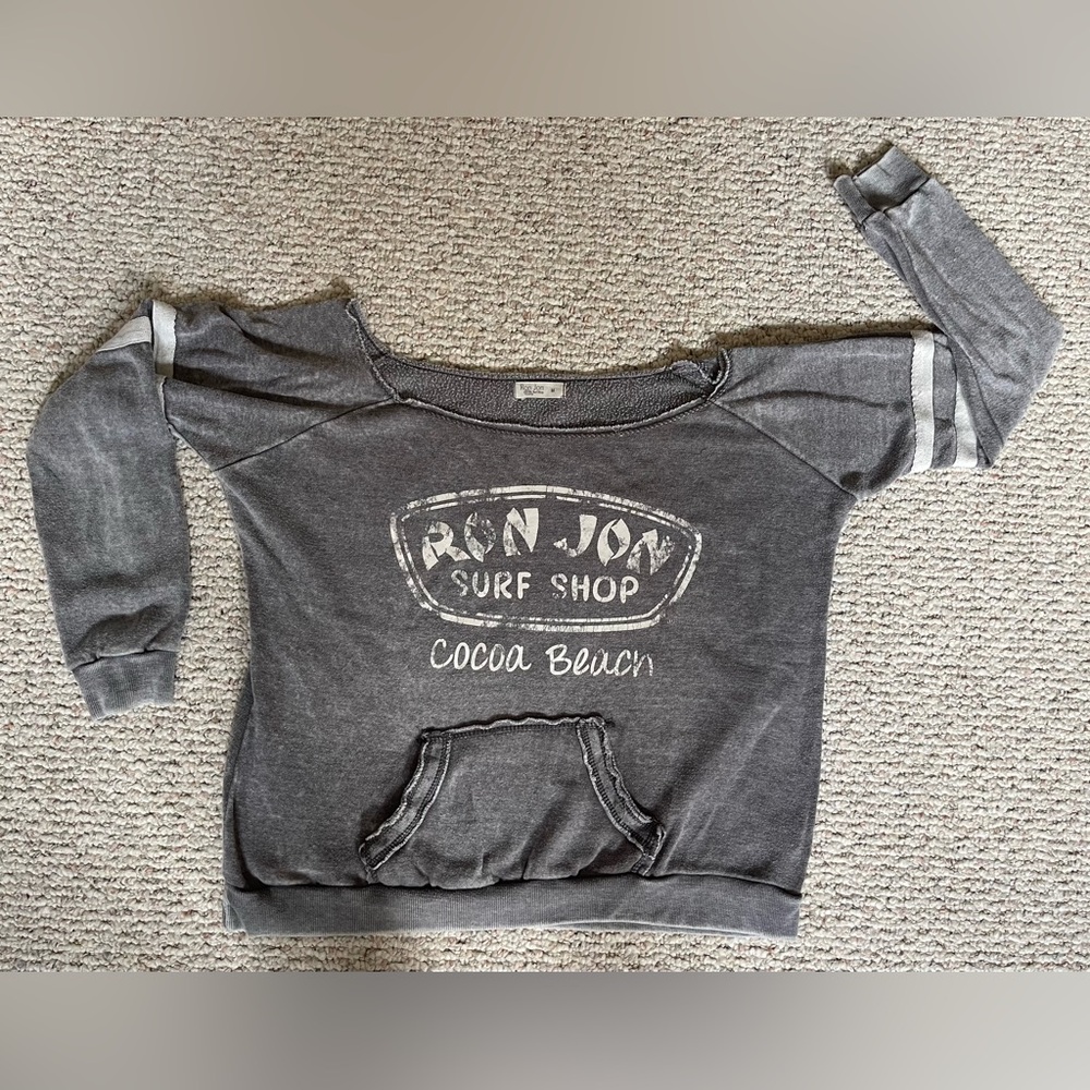 Ron Jon Women’s Gray Sweatshirt, Size M